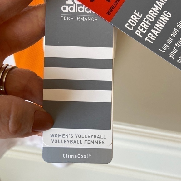 Adidas NWT Women’s Orange/ White Volleyball Clima Cool Jersey - Medium - Picture 7 of 8